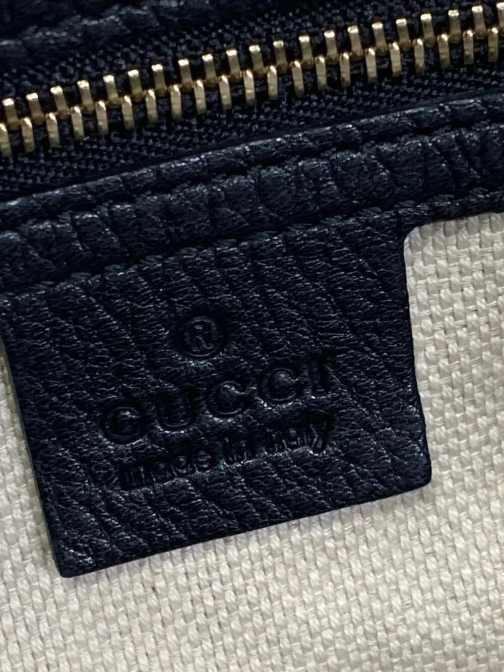 GUCCI Soho Cellarius 282309 Black Leather Tote Bag